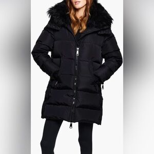 SAM. Addison Detachable hood Down Coat Black Size M
